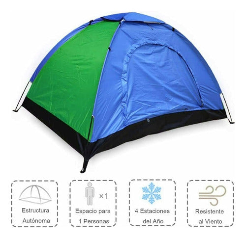 Carpa Camping Iglu Para 6 Personas + Silla Plegable Playera 2