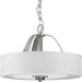 Progress Lighting Kene Collection Brushed Nickel Two-Light Semi-Flush Convertible 1