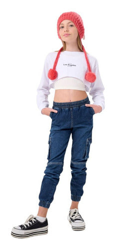 Gimos Unisex Cargo Kids Elasticized Jeans Pants 1