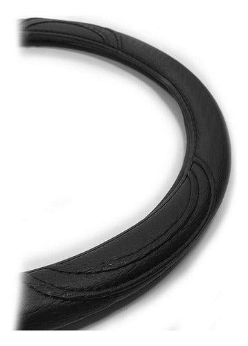 Complementos Deportivos Black Leather Steering Wheel Cover Size 38 1