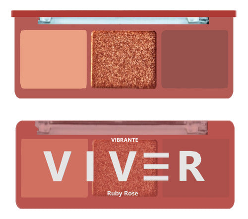 4 Trio De Sombras Viver Hbf528 - Kit Ruby Rose Atacado 2