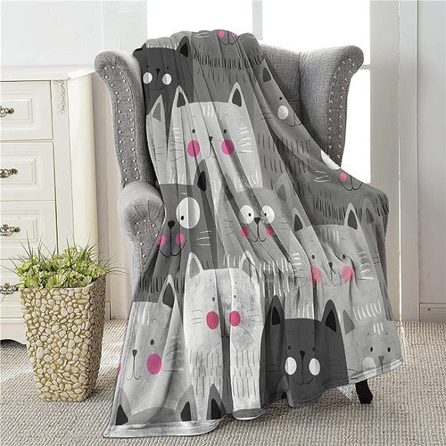 Colla Cute Blankets for Cats for Boys and Girls, Plush Blankets for Kids 0