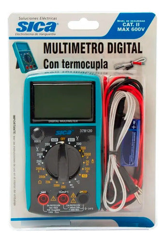 Sica Multimeter Tester Digital 600V with Thermocouple 4