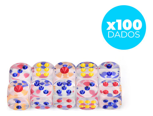 Iupi Shops Acrylic Dice X100 Units Various Colors 1