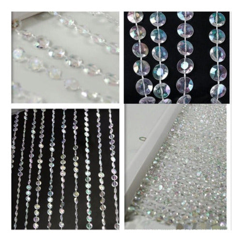 Iiridescent Garland Diamante Perla De Cristal 99ft 7