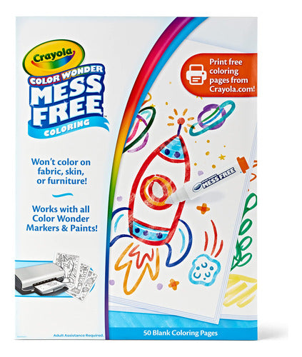 Crayola Color Wonder Mess Free Coloring - Blank Coloring Pages, 50 Count, Printable Page Refill Set 0