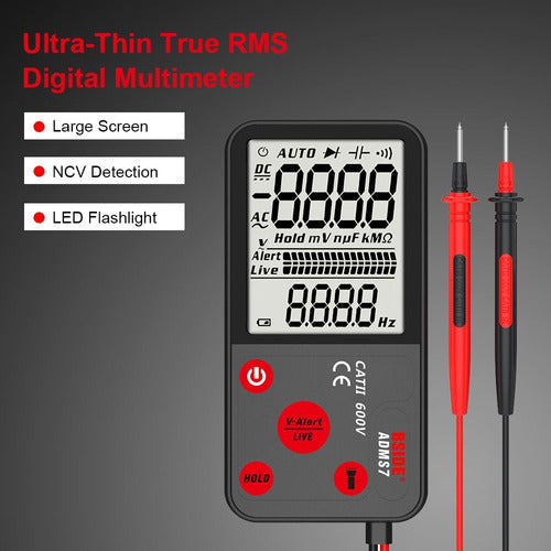 Bside Multimetro Digital Smart ADMS7 Ultra Delgado Pantalla 3.5 Pulgadas Con Linterna 2