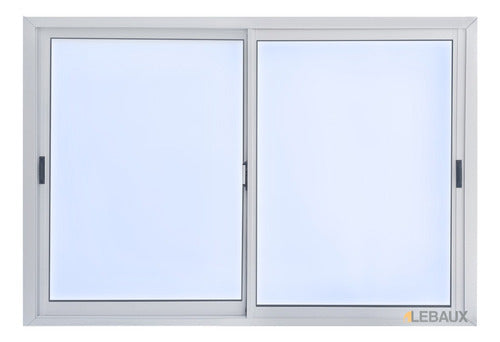 White Aluminum Sliding Window Glass 4mm 100x150 0