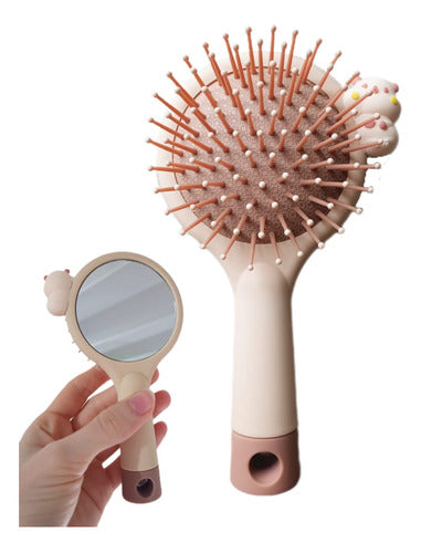 Boco Kawaii Bear Brush with Mirror - Imported Gift 0