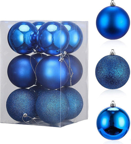 LessMo 12 Bolas Navideñas Doradas Inastillables Decorativas 0