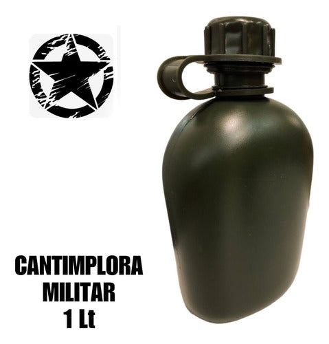 Full Sport Cantimplora De Plástico Tipo Militar 950 Cc Antiderrame 1