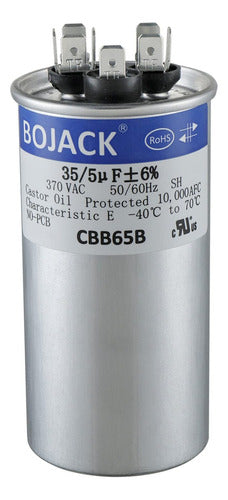 Bojack 35+5uf 35/5mfd ±6% 370v Cbb65 Condensador De Arranque 0