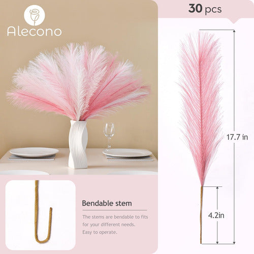 Alecono Pampas Grass 17 Pulgadas, Decoración Hierba Pampas 1