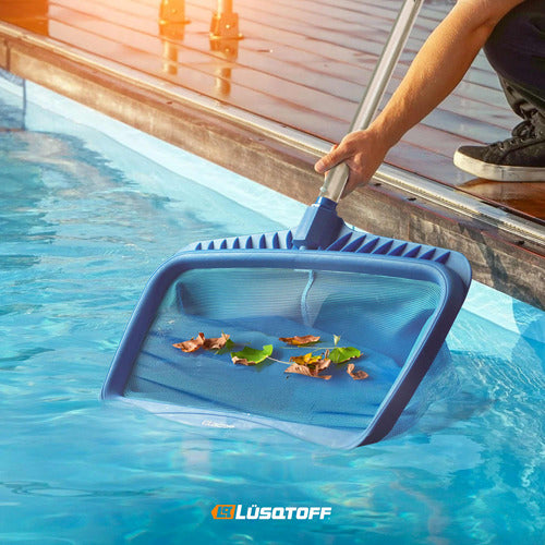 Lüsqtoff Professional Pool Leaf Rake with Clean Bag for Deep Water 2