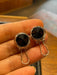 Luli Surgical Steel Clip-On Earrings with Black Crystal 3