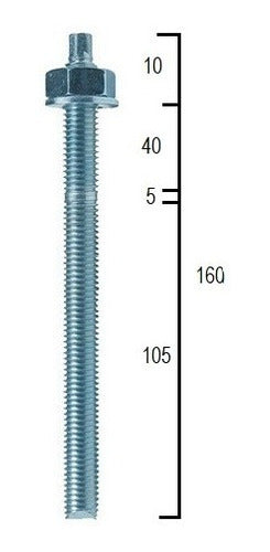 Fischer Varilla Roscada FTR 12x160 P/Anclaje Steel Frame Barbieri 1