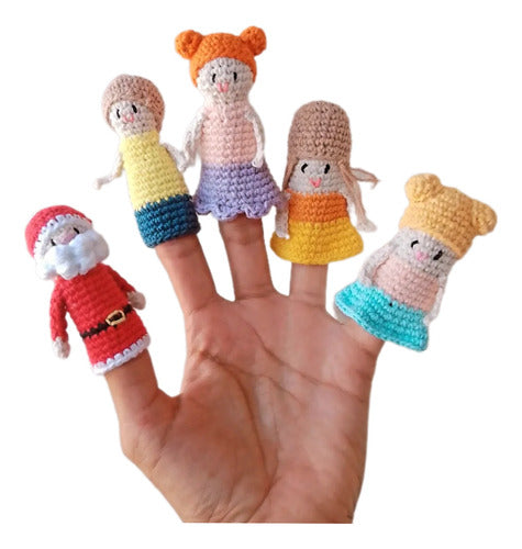 Set of 20 Knitted Finger Puppets 0