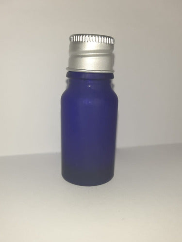 Frasco Vidrio Azul Esmerilado 10ml Tapa Aluminio X100 1