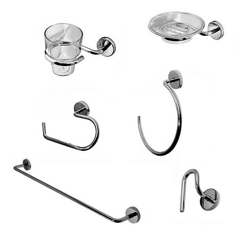 Hidromet Climb 6-Piece Bath Accessory Set in Chrome Bronze 0