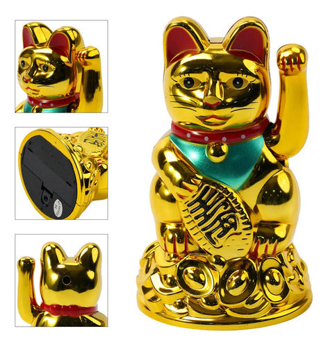 Geko Lucky Golden Fortune Cat Maneki Neko 6