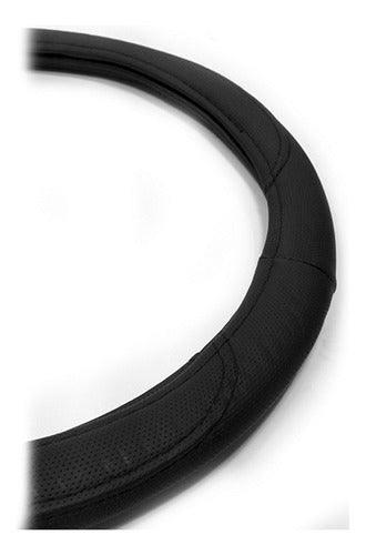 Complementos Deportivos Black Leather Steering Wheel Cover Size 38 1