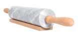 Marble Rotating Rolling Pin with Wooden Handles and Base 10