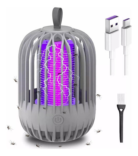 Flash Anti Mosquito Lamp LED UV Bug Zapper USB 0