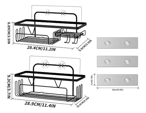 Homlynn Shower Caddy - Pack of 2 Shower Shelf Baskets 1