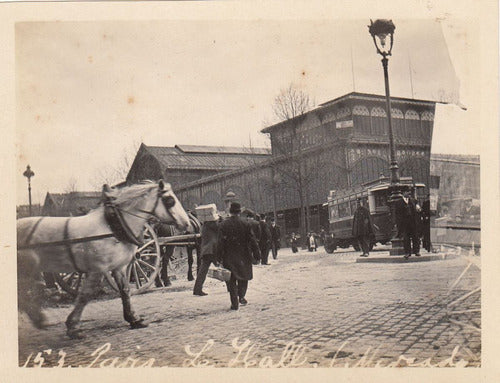 Paris Antigua Foto Mercado Les Halles Principios Siglo Xx 0