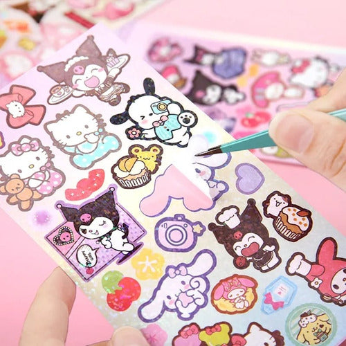 Set De 3 Planchas De Stickers Sanrio Surtidas 3