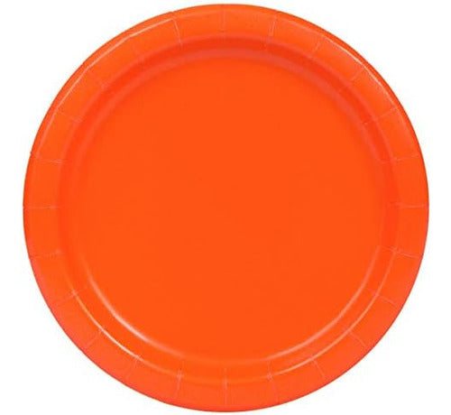 Unique Industries Orange Paper Cake Plates, 20ct 1