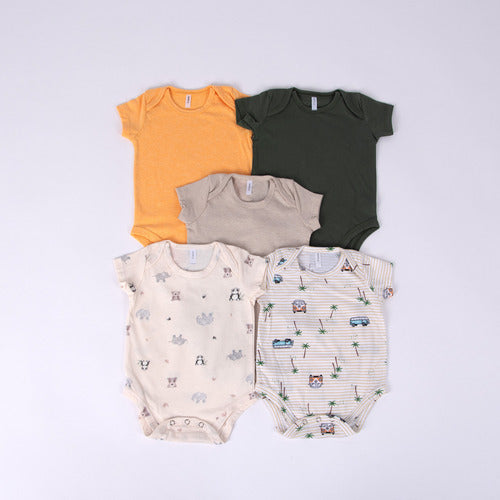 Pack of 5 100% Pima Cotton Baby Bodies by Ginos Baby 4