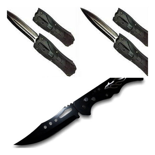 Cuchillo Navaja Frontal,  Militar Policial + Regalo Navaja 0