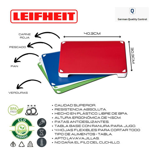 Leifheit 5-in-1 Chopping Board with Interchangeable Plates 1
