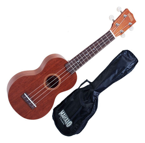 Mahalo Ukulele Soprano Natural MJ1TBR with Case 0