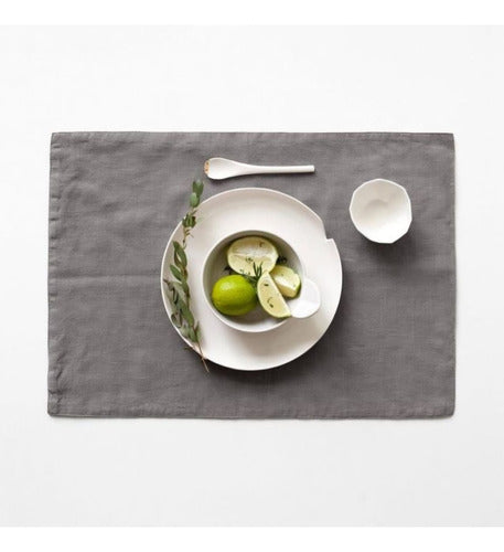 Isahome Set of 4 Premium Rectangular Table Mats 100% Cotton 0