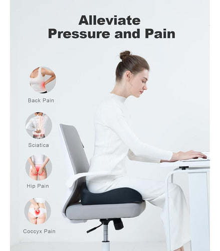 Foamula Office Chair Seat Cushion, Memory Foam Pillow for Sciatica Relief 1