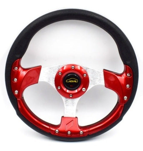 Universal 13 / 320mm Rojo Racing Coche Volante Envuelto Con 1