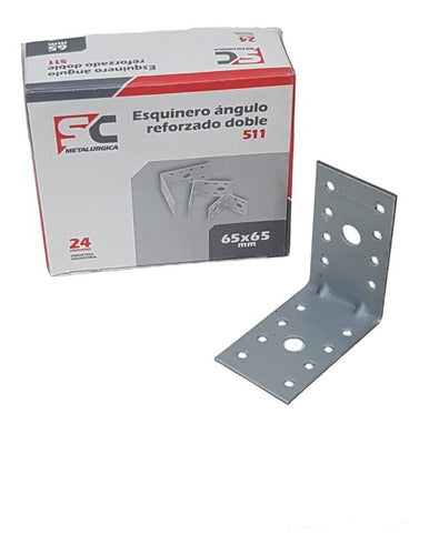 SC 24 Corner Reinforced Double Angle Brackets 65 X 38mm 0