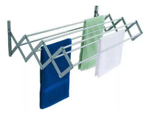 Kevin Aluminum Wall-Mounted Extendable Clothes Drying Rack 60cm 3