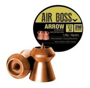 APOLO AIR BOSS Balines Air Boss Arrow Cobreado 5.5 X250 (16gr) 0