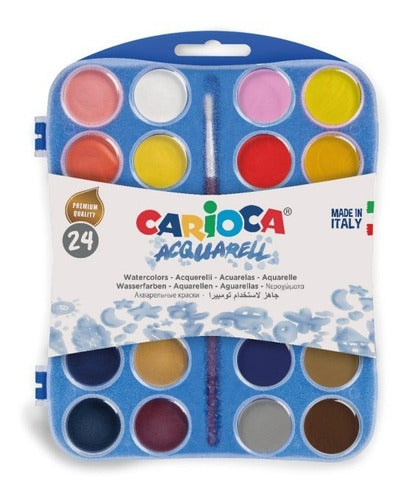 Carioca Watercolor Palette X 24 Colors + Brush 0