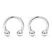 Bull Nose Piercing Surgical Steel Pair Nose Ring 5