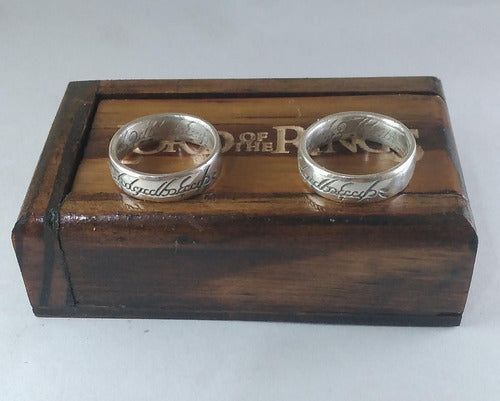 Franzonijoyas Par Alianzas Anillos Señor De Los Anillos Estuche Grabado 1