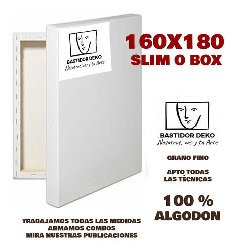 Bastidor Entelado Lienzo Acrílico Oleo Deko 160x180 Slim/box 0