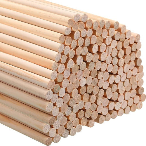Round Wooden Rods 10mm x 50 Units of 50cm 2