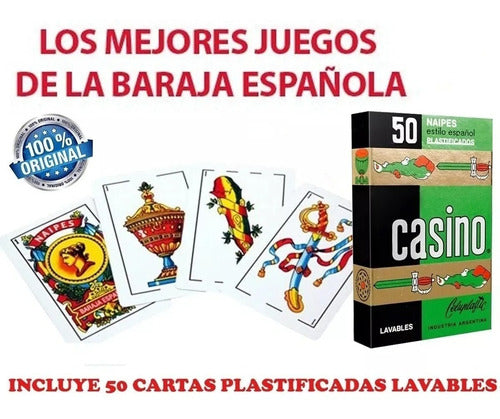 Spanish Playing Cards 50 Plastic Coated Casino Deck x 12 Units 1