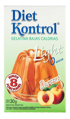 Pack of 6 Diet Kontrol Peach Gelatins 30g 0