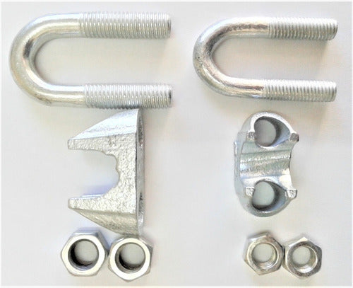 Set of 10 Galvanized Steel Cable Clamps 3/8 10mm 1