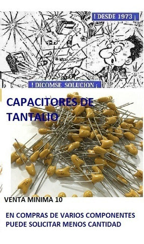 Capacitor Tantalio  100uf X 16v 10% P=5.00mm C/u 0